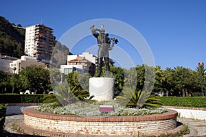 Statue of El Biznaguero in the park of Malaga, Spain photo