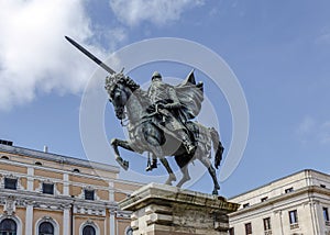 Statue of El Cid in Burgos, Spain