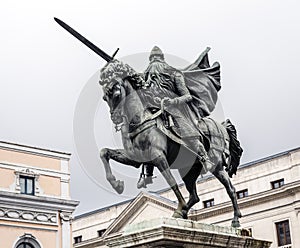 Statue of El Cid in Burgos, Spain photo
