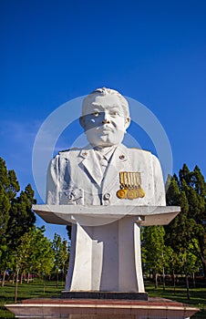 Statue of El Tari in El Tari Airport park, Kupang. El Tari is a local hero, first governance of East Nusa Tenggara province.