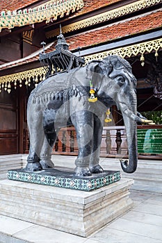 Statue of elephant at Wat Phrathat Doi Suthep, Chiang Mai