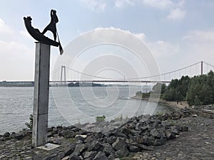 Statue at Emmerich on the Rhine in