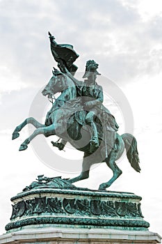 Statue of emperor Franz Joseph on a horse