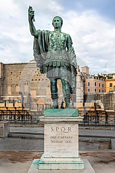 Statue of emperor Julius Caesar in Rome, Italy