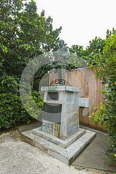 Statue of Emperor Meiji at Naminoue Shrine, Naha, Okinawa