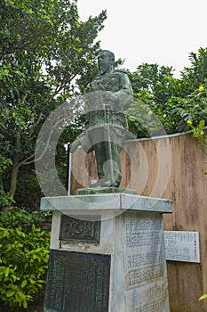 Statue of Emperor Meiji at Naminoue Shrine, Naha, Okinawa