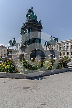 Statue of the Empress Maria Theresa Located at the Maria-Theresien-Platz in Wien. Old Monument