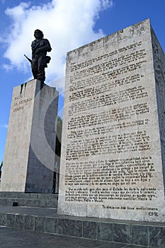 Statue of Ernesto Che Guevara at the Memorial and Mausoleum in Santa Clara, Cuba photo