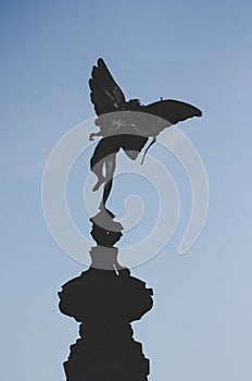 Statue of Eros in Picadilly Circus, London