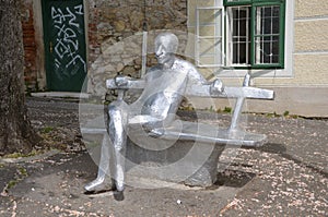Statue of fameouse croatian novelist