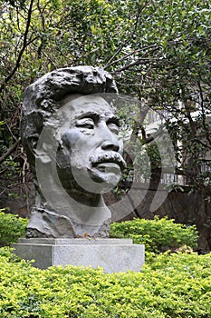 Statue of famous chinese writer lu xun