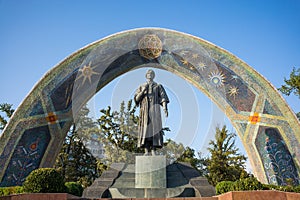 Statue of the famous Persian poet Rudaki in Rudaki Park