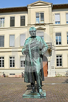 A statue of the famous Professor Robert Bunsen in Heidelberg