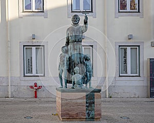 A statue of Father AntÃ³nio Vieira SJ by the sculptor Marco Fidalgo, on the Largo Trindade Coelho in Lisbon, Portugal.