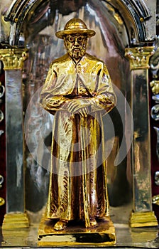 Statue of Father Damien in Mechelen Cathedral