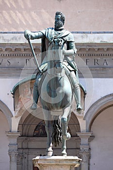 Statue of Ferdinando I de Medici in Florence, Italy