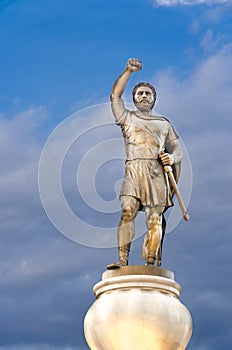 Statue of Filip II, father of Alexander the Great monument, Macedonia