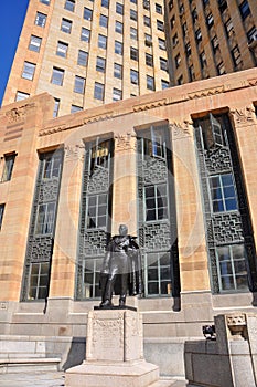Statue of Millard Fillmore in front of Buffalo City Hall, NY, USA photo