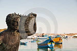 Statue of a fisherman in Malta