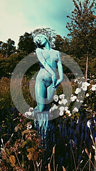 The statue, flowers, sweden, nature photo