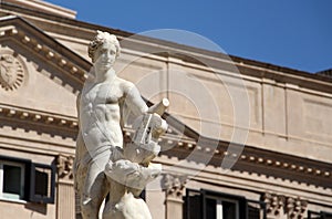 statue from the fontana della vergogna, palermo