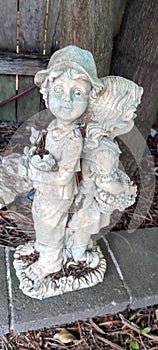 Statue found hidden away under a myriad of trees and bushes at Kurnell, NSW Australia
