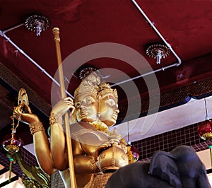 Statue Of Four-Faced Buddha Phra Phrom Bottom-up View