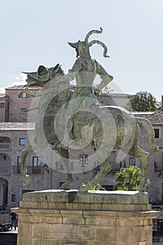 Statue of Francisco Pisarro in the main square (Trujillo, Caceres, Spain