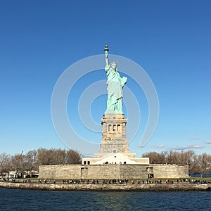 The Statue of Freedom on liberty Island. NYC photo