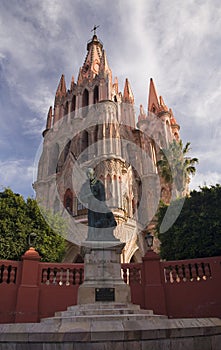 Statue Friar Parroquia Church Mexico