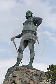 Statue of Fridtjof by Max Unger, erected in 1913 in Vangsnes, Vi