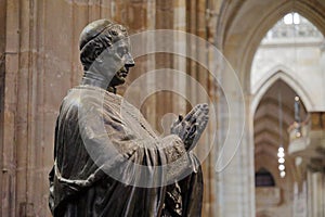 Statue of Friedrich Johannes Jacob Celestin von Schwarzenberg, St Vitus Cathedral Katedrala svateho Vita, Prague Praha, Czech