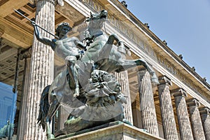 Statue in front of Altes museum in Berlin, Germany