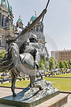 Statue in front of Altes museum in Berlin, Germany