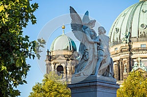 Statue in front of the Berlin Cathedral in Berlin, Germany