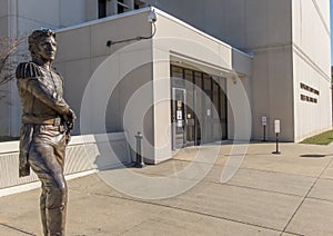Statue in front of the Montgomery County Courthouse