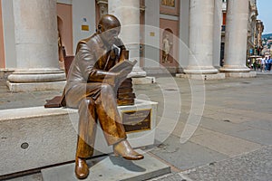 Statue of Gabriele D& x27;annunzio in Triste, Italy