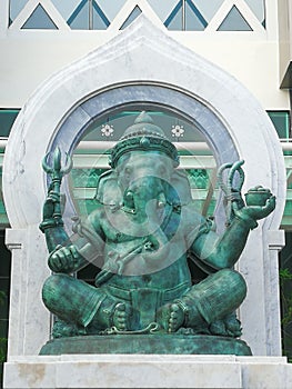 The statue of the Ganesh Venerated Seated
