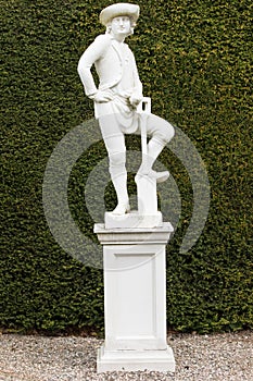 Statue of gardener in Glamis photo