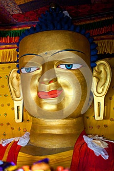 Statue of Gautama Buddha at Shey Gompa in Leh, Ladakh, India