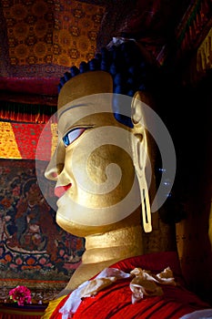 Statue of Gautama Buddha at Shey Gompa in Leh, Ladakh, India