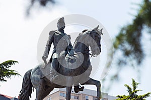 Statue of General Espartero in the city of Logrono, La Rioja, Sp