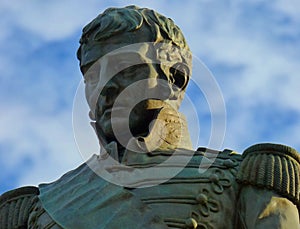 Statue of general Manuel Belgrano, creator of Argentina`s flag