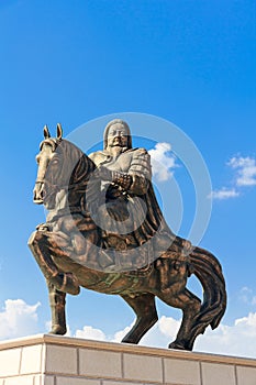 Statue of Genghis Khan at the Mausoleum