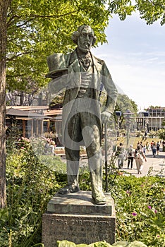 Statue of Georg Carstensen founder of Tivoli Gardens Copenhagen