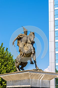 Statue of George Kastriot in Pristina photo
