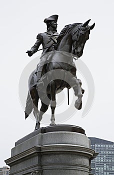 Statue of George Washington in Boston Public Garden, Boston, Massachusetts, USA