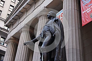 Statue of George Washington at Federal Hall in New York City