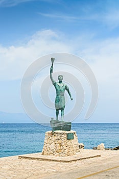 Statue of Georgios Anemogiannis on the seafront