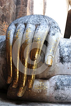 Statue of a giant Buddha's hand